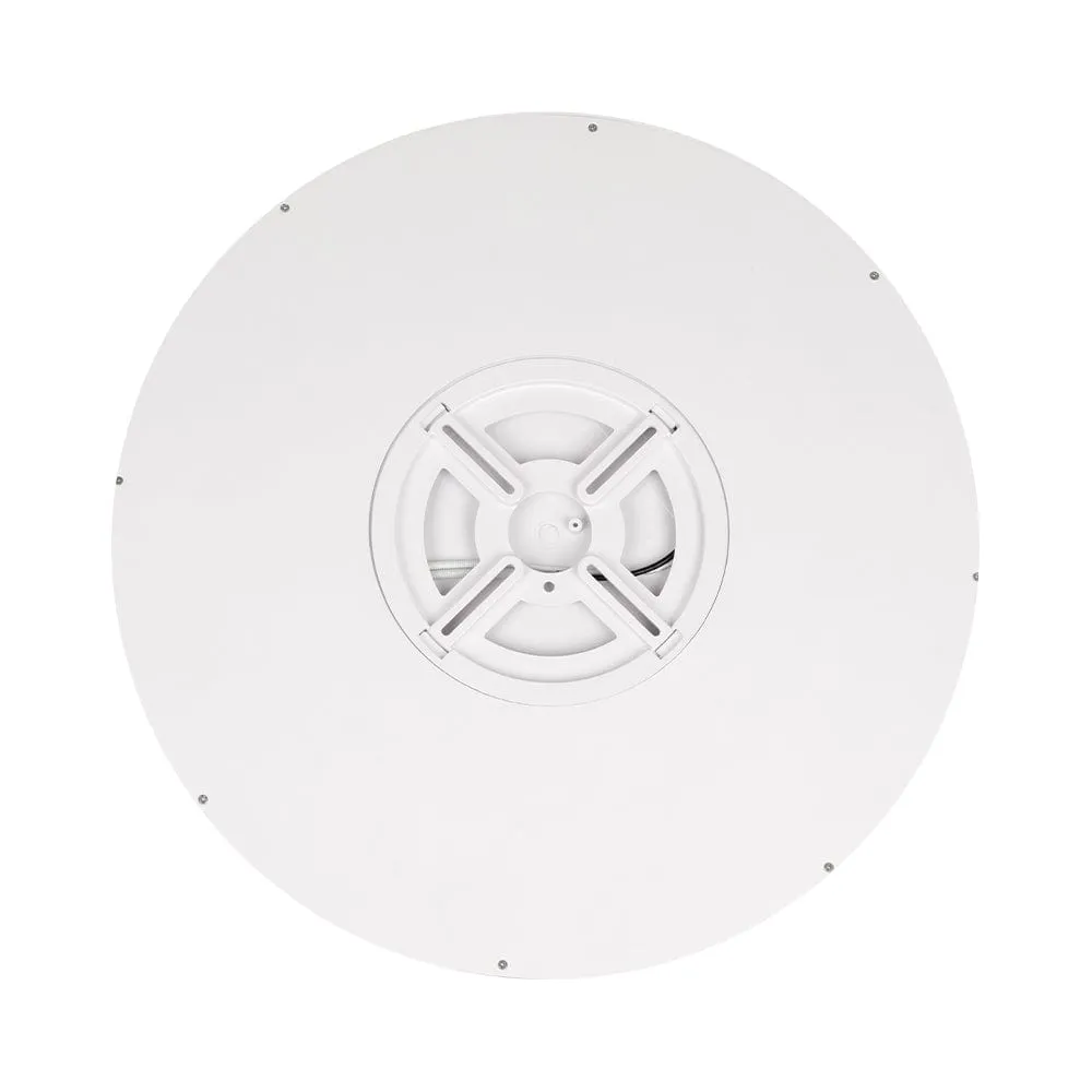 15W 15.7in. Round Matte White Dimmable LED Ceiling Light - 100 Degree Beam - 120VAC - Direct Wiring - 1,500 Lm