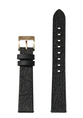 16mm Pineapple Leather Band - Black