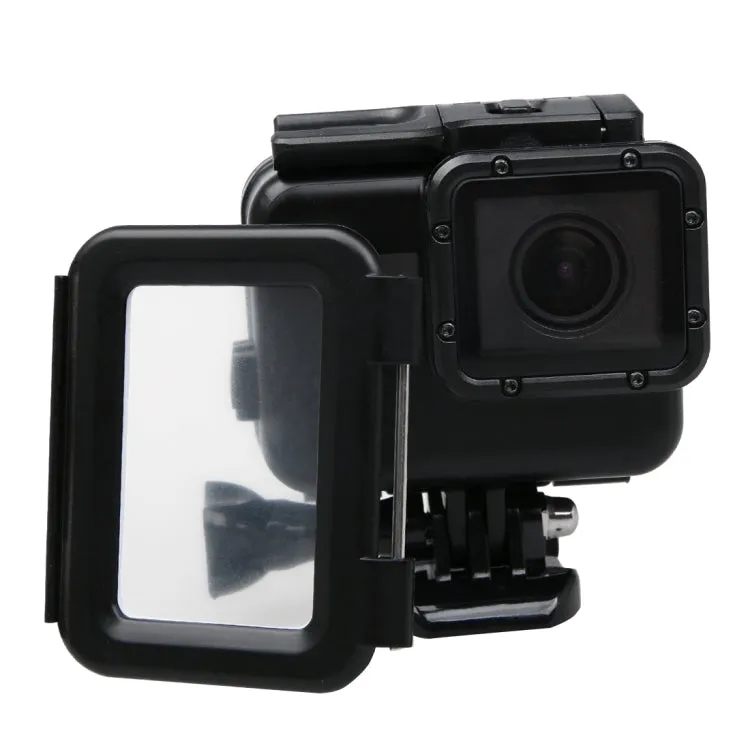 2 in 1 for GoPro HERO6 /5 Touch Screen Back Cover   45m Waterproof Housing Protective Case(Need to Disassemble Lens When Installed) with Buckle Basic Mount & Lead Screw(Black)