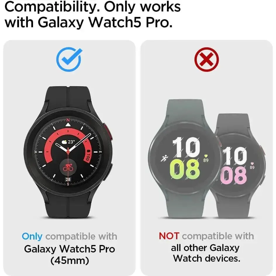 [2 Pack] Galaxy Watch 5 Pro Screen Protector (45mm) EZ FIT GLAS.tR