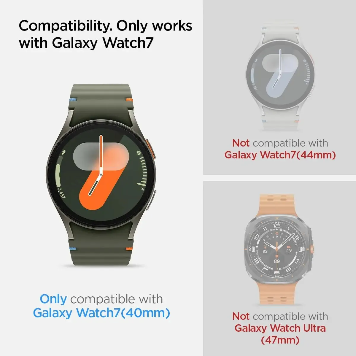 [2 Pack] Galaxy Watch 7 Screen Protector (40mm) EZ FIT GLAS.tR