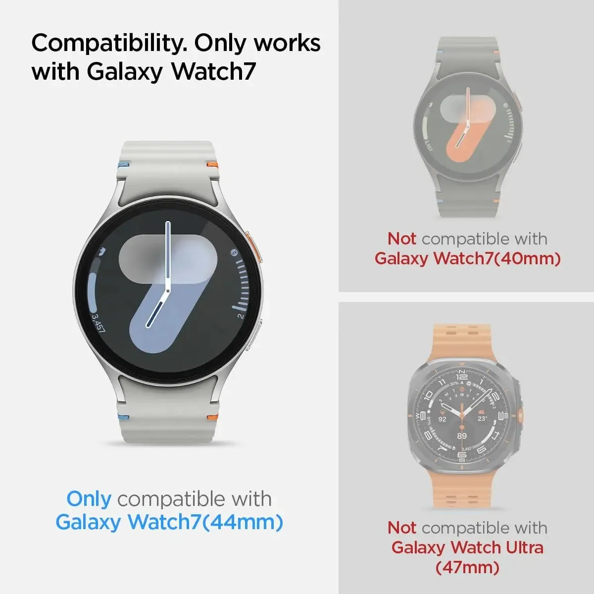 [2 Pack] Galaxy Watch 7 Screen Protector (44mm) EZ FIT GLAS.tR