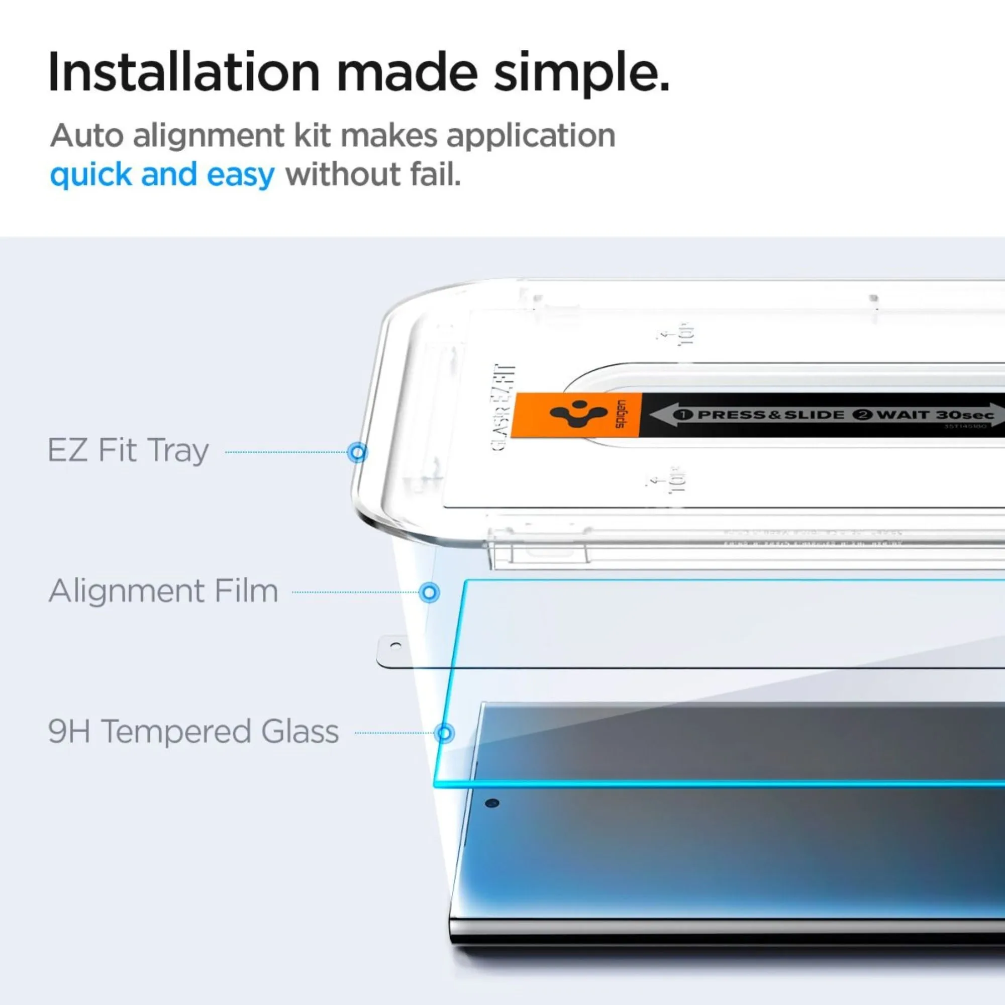 [2 PACK] Spigen Glas.tR EZ Fit Screen Protector for Samsung Galaxy S24 Series