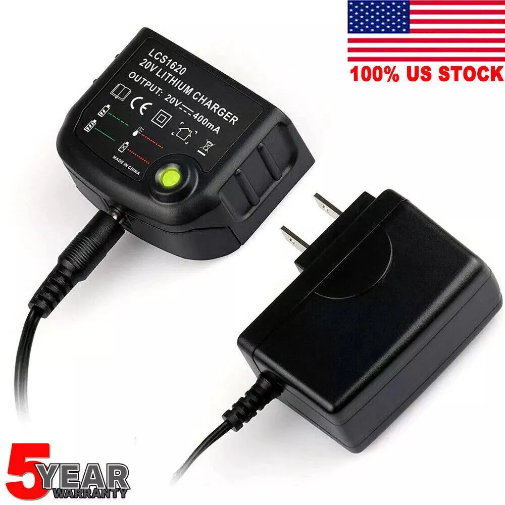 20V Battery Charger for BLACK DECKER 20V Lithium-Ion Batteries LCS1620