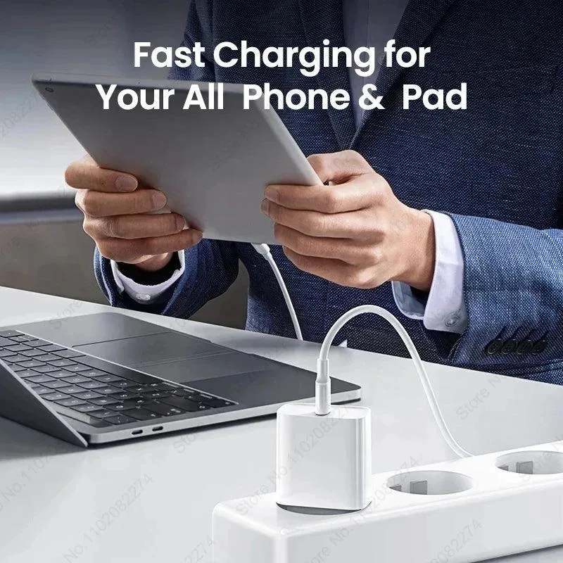 20W Fast Charging USB Type C Charger for Apple iPhone - Lightning Speed Charging with Data Cable