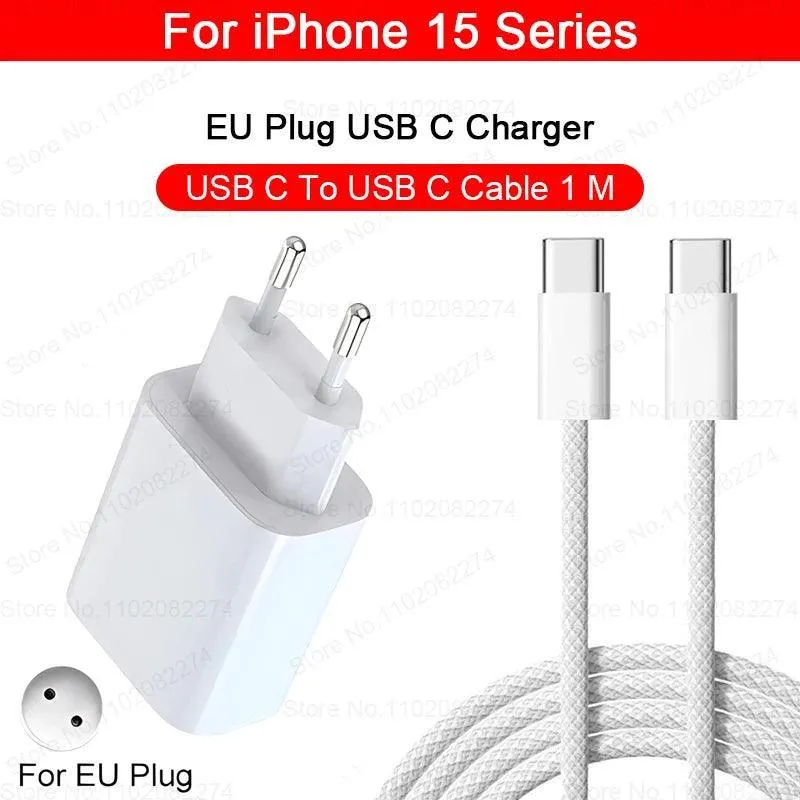 20W Fast Charging USB Type C Charger for Apple iPhone - Lightning Speed Charging with Data Cable