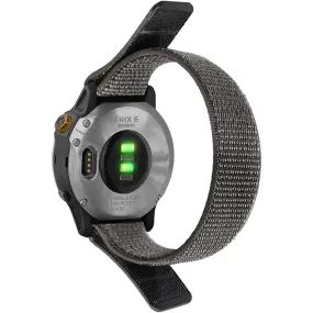 22mm Universal nylon loop fastener watch strap - Grey