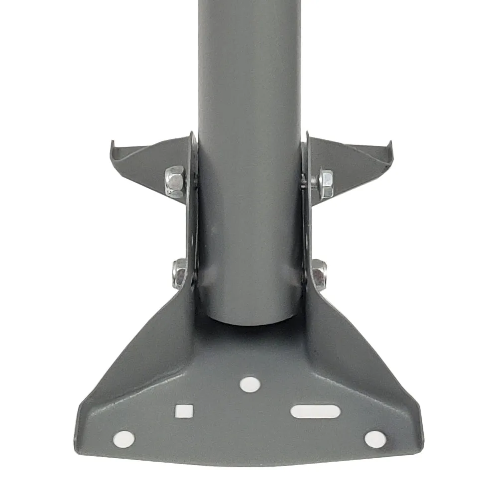 24 inch Heavy Duty J-Pipe Mount Mast - Powder Coat - Grey