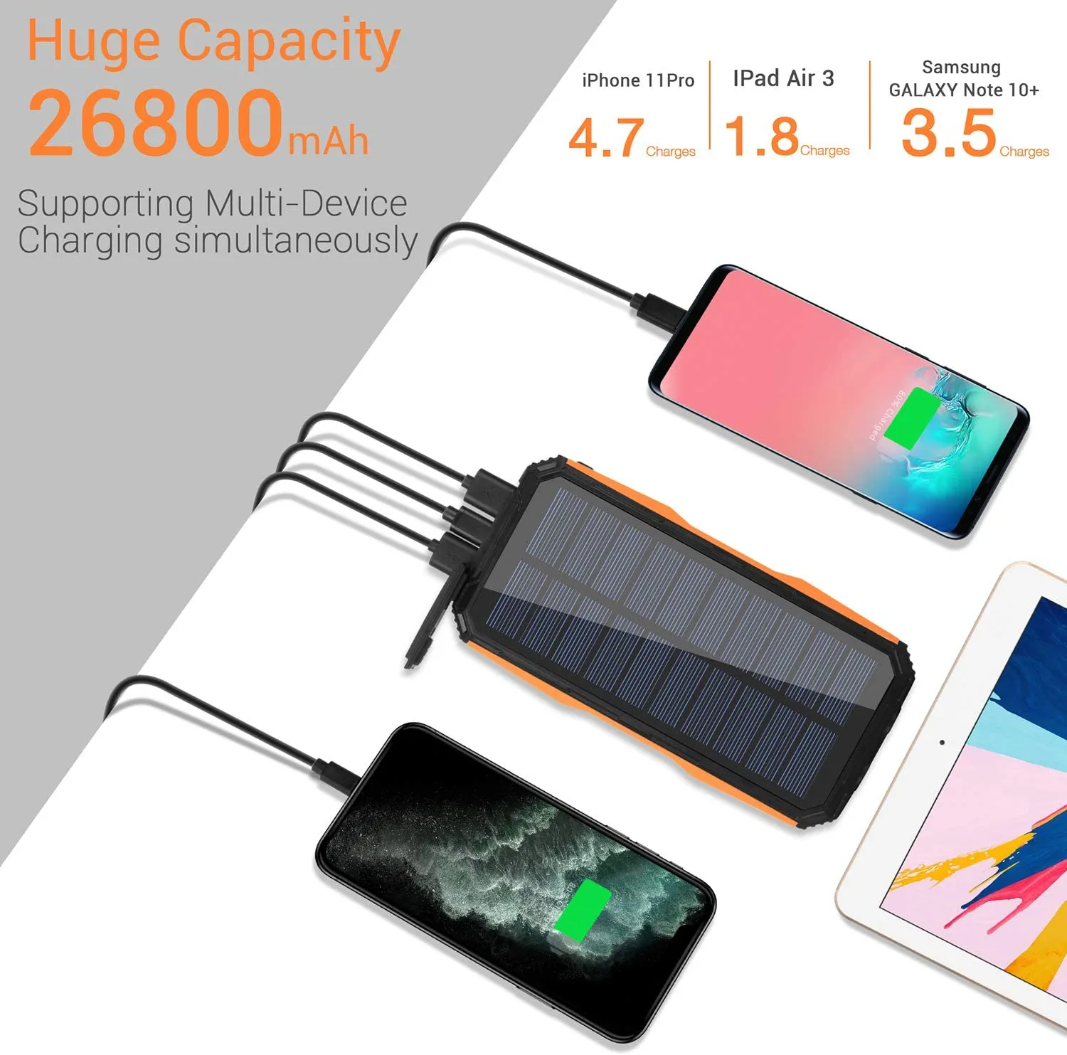 26800mAh Solar Power Bank