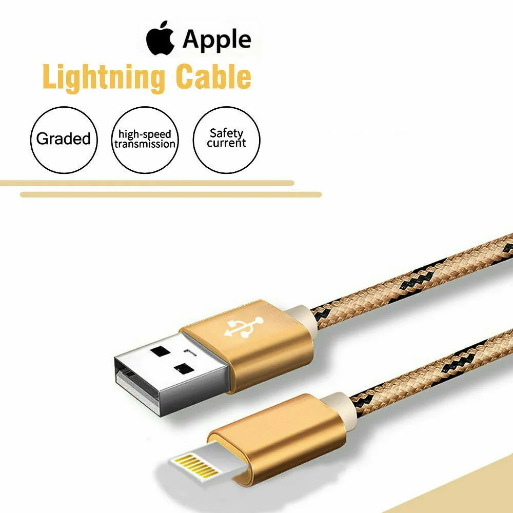 2M White Fast Charging Lightning Data Sync Charger Cable Cord For iPhone