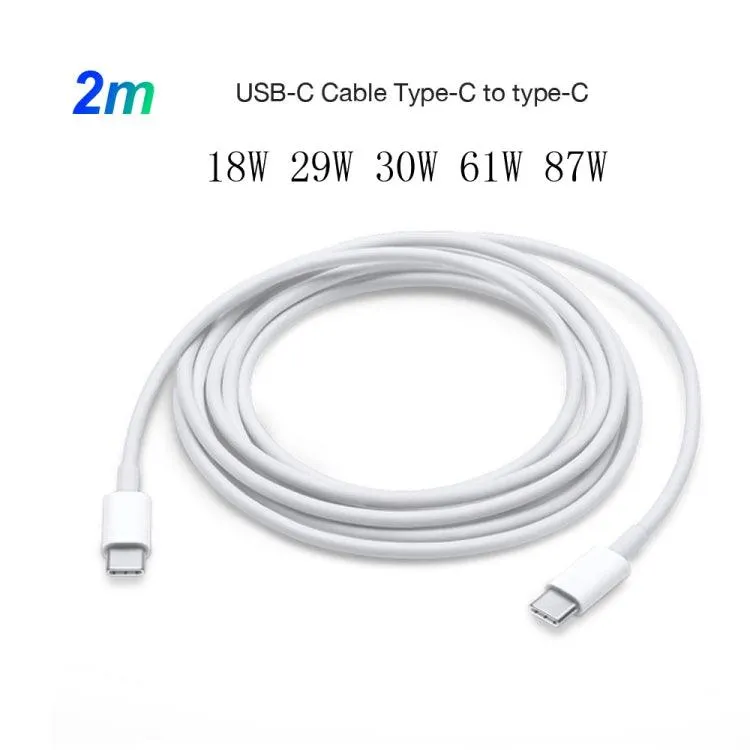 30W Dual USB-C Fast Charging Cable Set with 2m Length and AU Plug