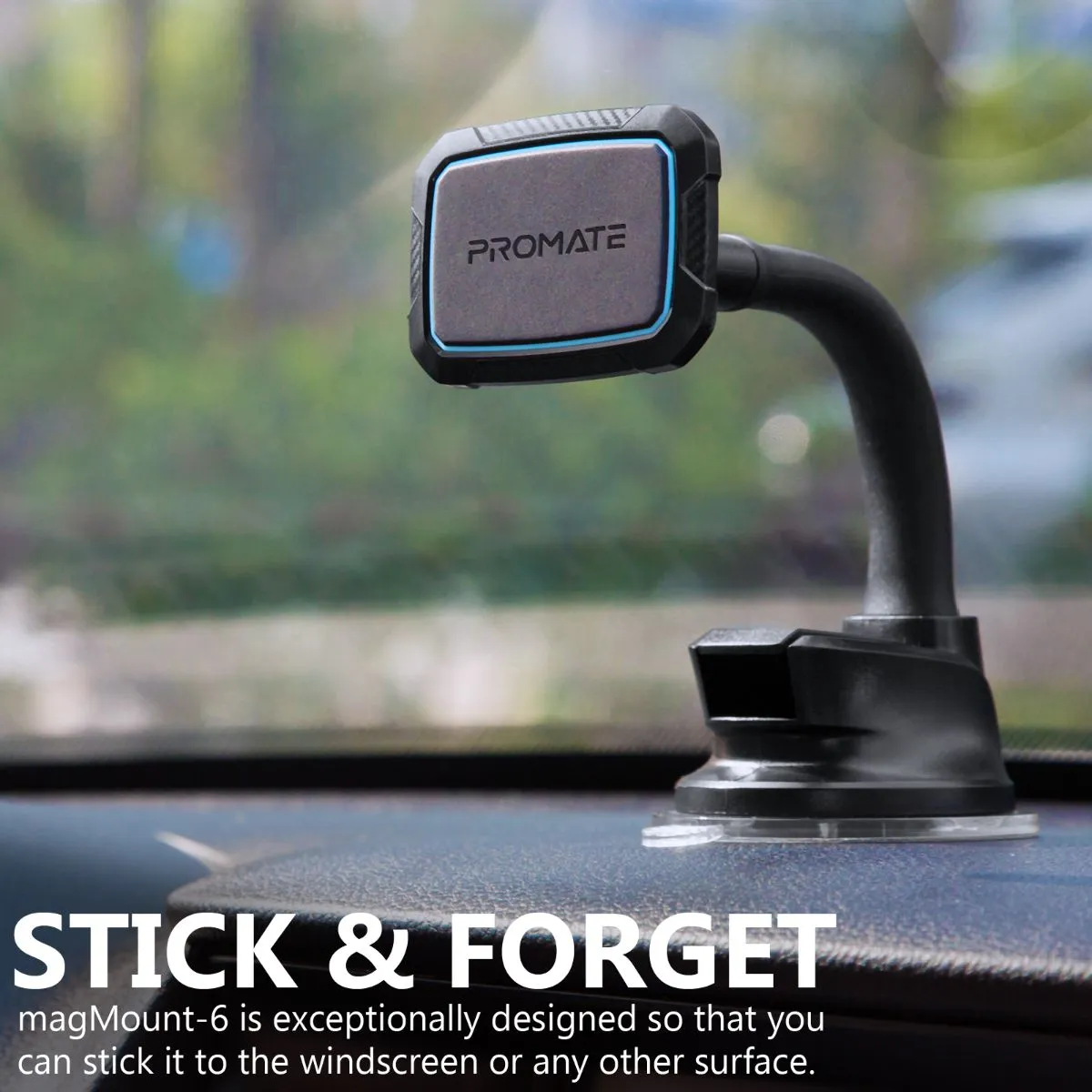 360o Cradleless Magnetic Car Mount with Flexible Gooseneck