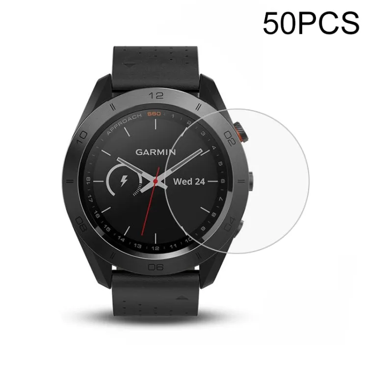 50 PCS For Garmin Approach S60 0.26mm 2.5D Tempered Glass Film