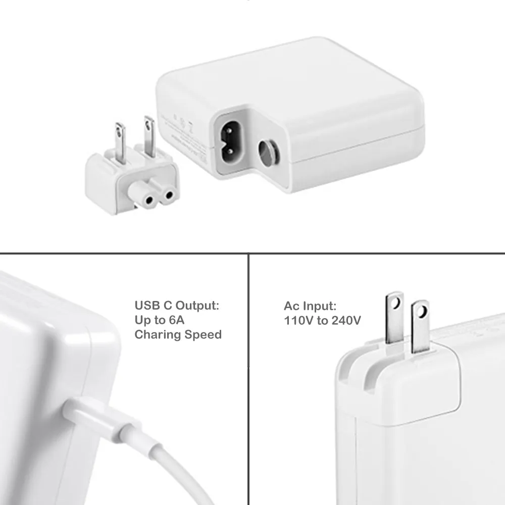 A2166 96W USB-C Charger with USB C cable for Apple MacBook Pro Air 96W USB-C Laptop Power Supply A2166 Ac Adapter