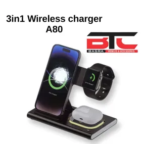 A80 4 in 1 magnetic & night light foldable wireless charger