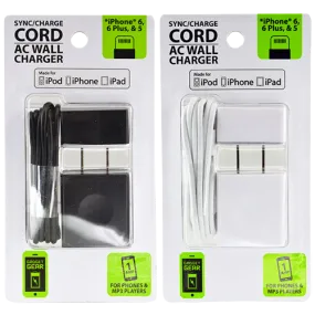 AC Wall Charger USB Port with USB to Lightning Charging Cable Set - 2 Pieces Per Pack 20687