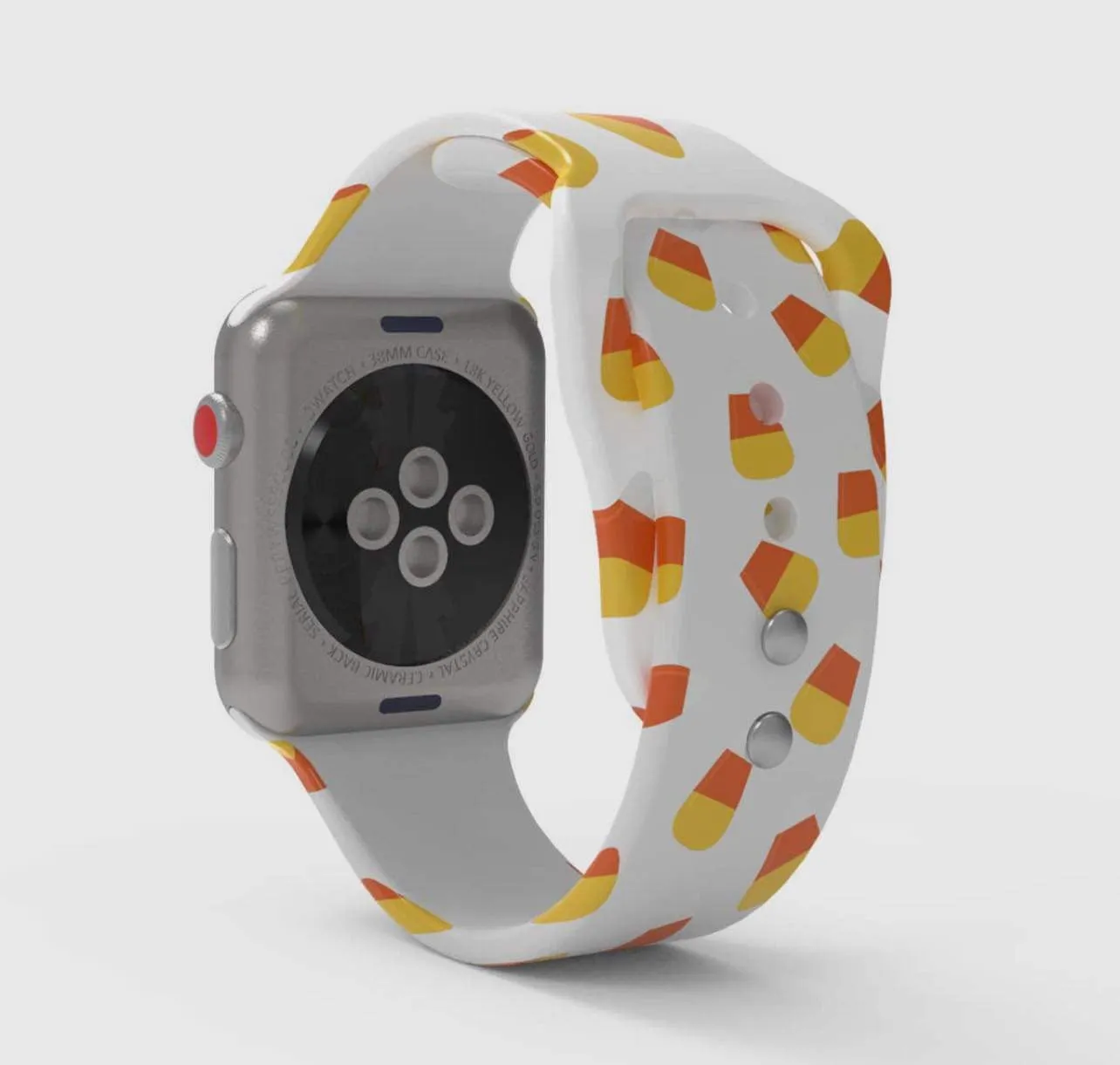 Accessories/Gifts - Silicone Apple Watch Band, Candy Corn