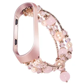 Agate pendant stylish watch strap  for Xiaomi Mi Smart Band 6 / 5 - Pink