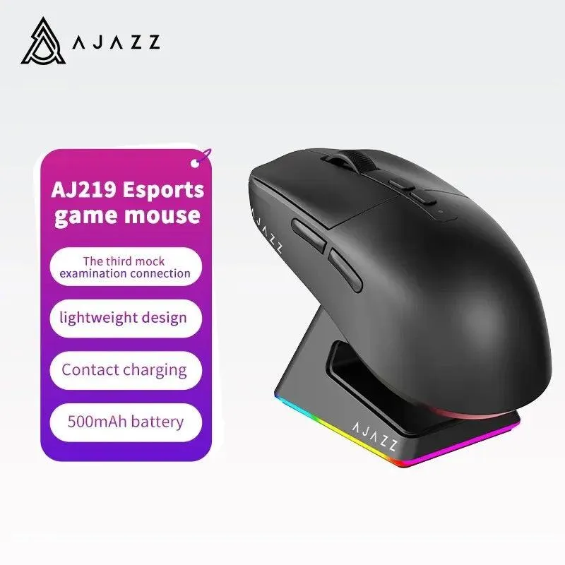 AJAZZ Tri-mode Gaming Mouse: Enhance Gaming with RGB Dock