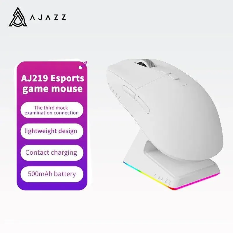 AJAZZ Tri-mode Gaming Mouse: Enhance Gaming with RGB Dock