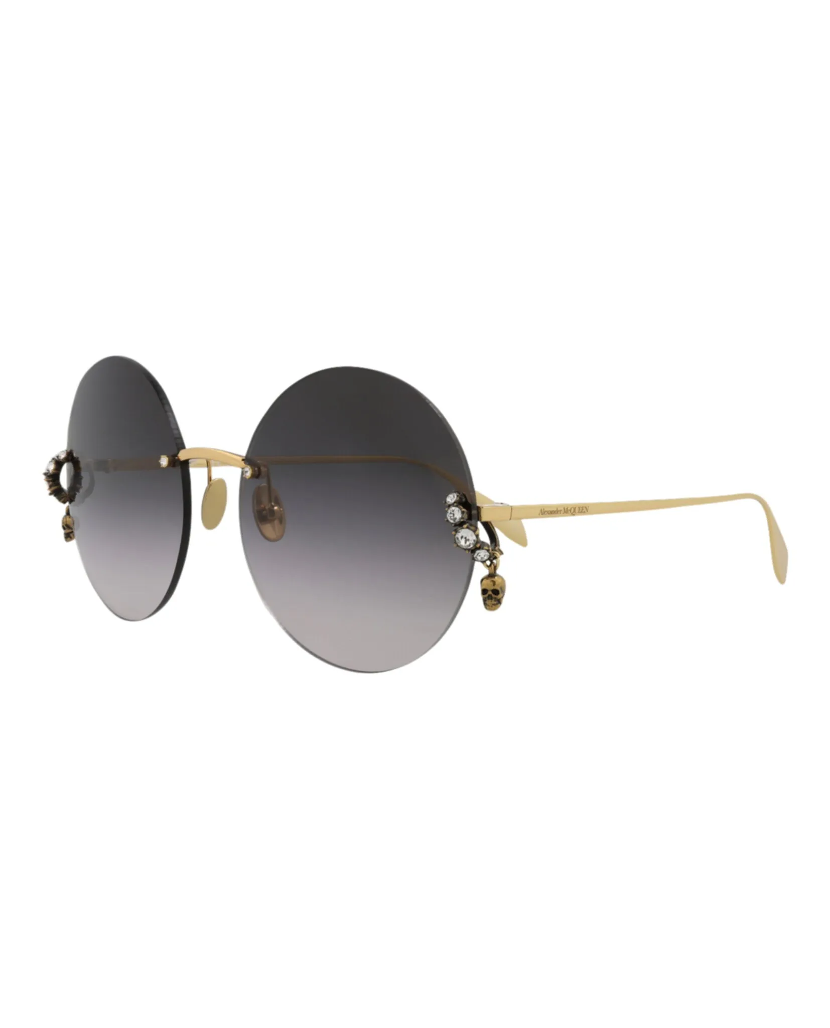 Alexander McQueen Cat Eye-Frame Metal Sunglasses, Style #  AM0418S-30014346001