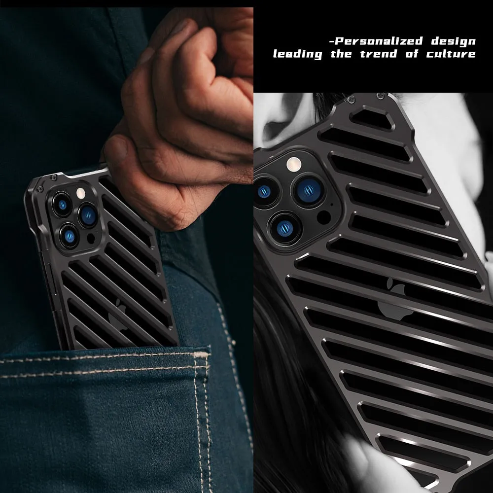 Aluminum Armor Heat Dissipation Phone Case For iPhone