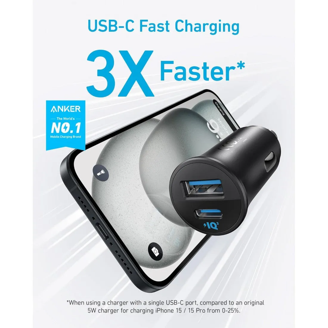 Anker Car Charger (30W, 2 Ports) - Black A2741H11