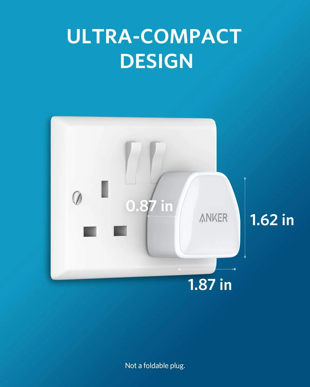 Anker Charger PowerPort III Nano 20W Type-C Charger UK White