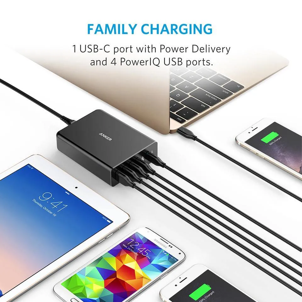 Anker PowerPort  5 Port Type-C Charging Hub