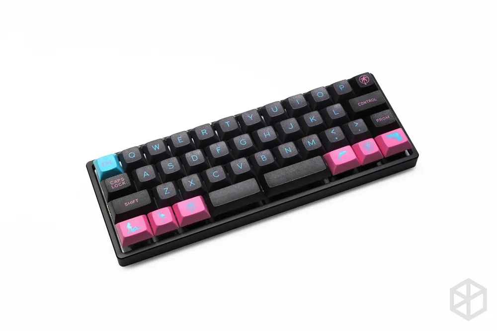 Anodized Aluminium flat case with metal feet for custom mechanical keyboard black siver grey colorway for daisy 40% mini