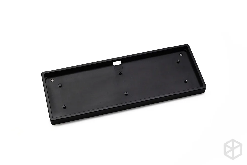 Anodized Aluminium flat case with metal feet for custom mechanical keyboard black siver grey colorway for daisy 40% mini