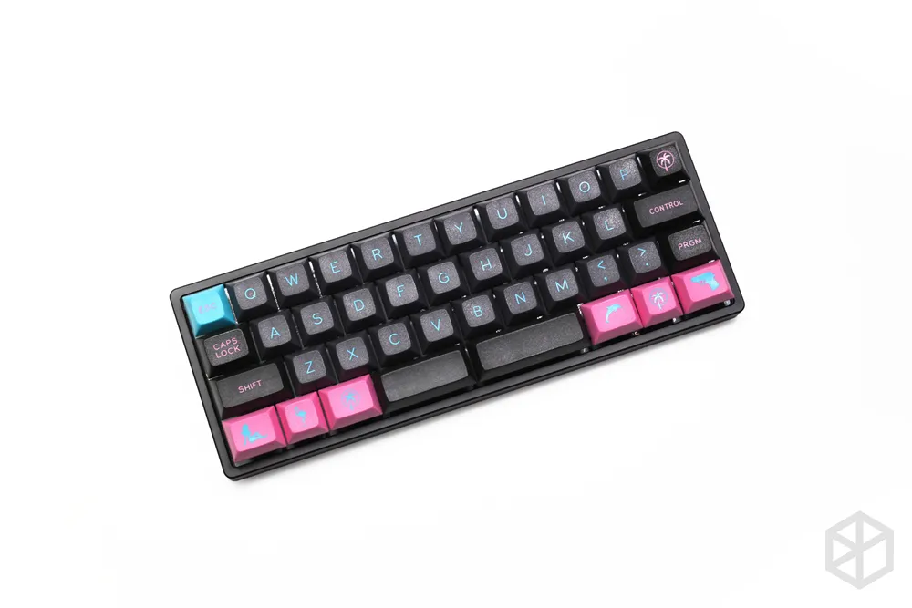 Anodized Aluminium flat case with metal feet for custom mechanical keyboard black siver grey colorway for daisy 40% mini