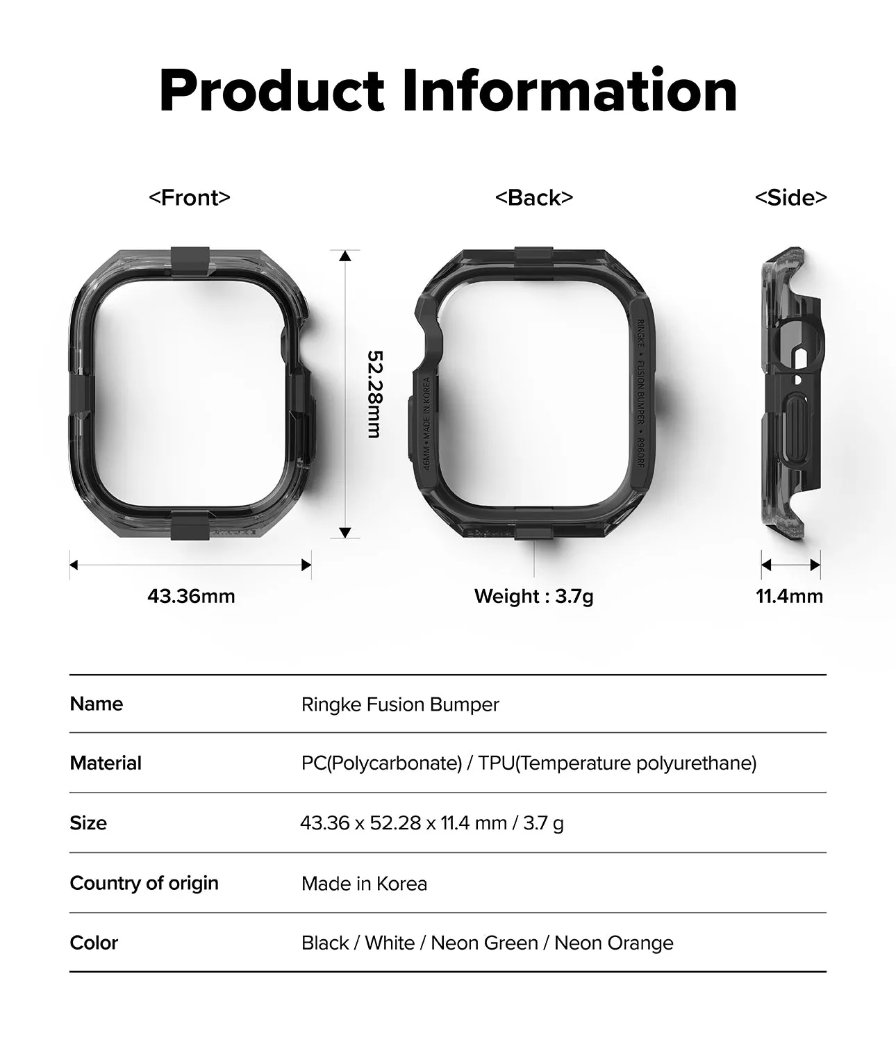 Apple Watch 10 (46mm) Case | Fusion Bumper