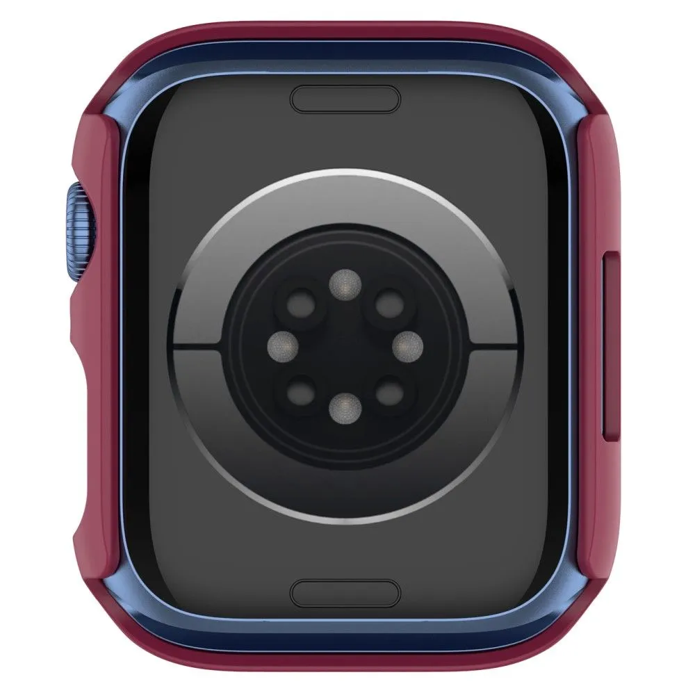 Apple Watch (41mm) 2-in-1 cover with tempered glass screen protector - Wine Red