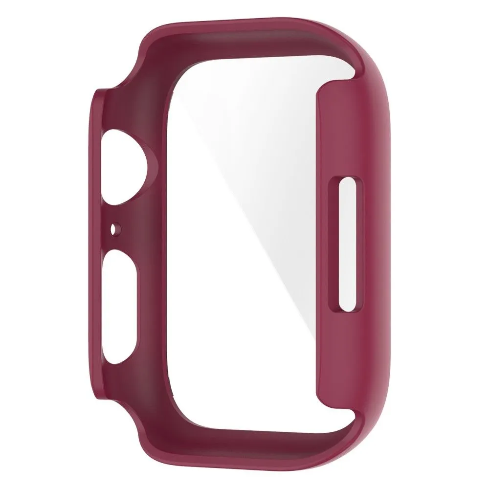 Apple Watch (41mm) 2-in-1 cover with tempered glass screen protector - Wine Red