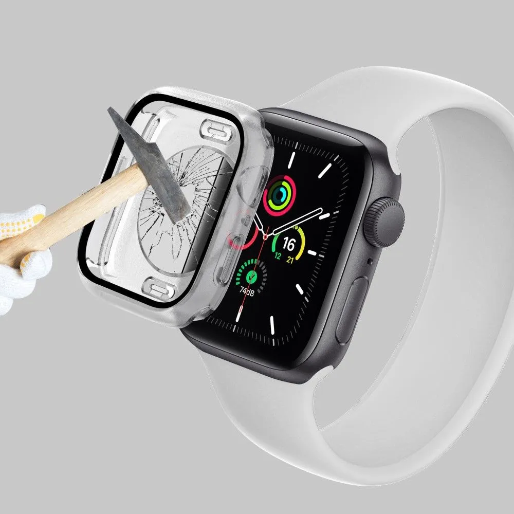 Apple Watch (41mm) elegant cover with built-in tempered glass - Transparent