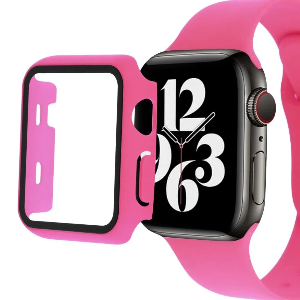 Apple Watch Series 3/2/1 42mm cover with tempered glass   watch band - Rose