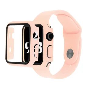 Apple Watch Series 6 / 5 40mm cover with tempered glass   watch band - Light Pink