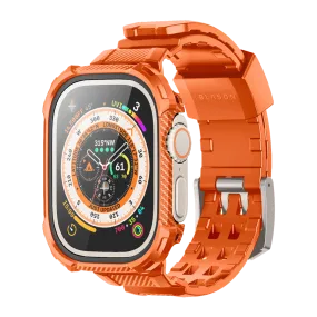 Apple Watch Ultra 49mm Armorbox Case with Tempered Glass Screen Protectors(open box)  - Orange