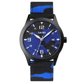 Automatic mechanical watch with nylon strap in camo style W2392846