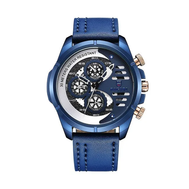 BAGARI 2019 Men's Quartz waterproof men's watch