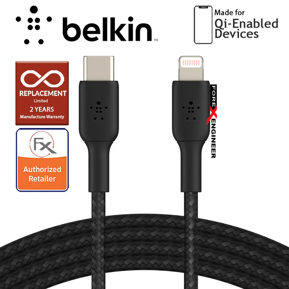 Belkin BOOST↑CHARGE™ Braided USB-C to Lightning Cable 1m - Black (Barcode: 745883788798)