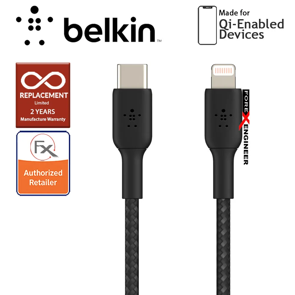 Belkin BOOST↑CHARGE™ Braided USB-C to Lightning Cable 1m - Black (Barcode: 745883788798)