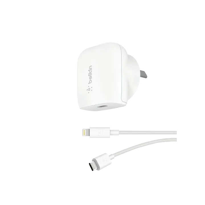 Belkin BoostUP 20W USB-C PD Wall Charger   USB-C to Lightning Cable