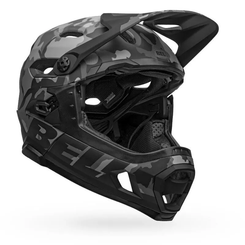 Bell Super DH Spherical Full Face Helmet - Matt Gloss Black-Camo