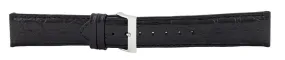 Black Crocodile Leather Watch Band 22mm 110259