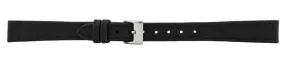 Black Flat Stitch Leather Watch Band 12mm 175863