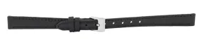 Black Padded Stitch Watch Band 10mm 105731