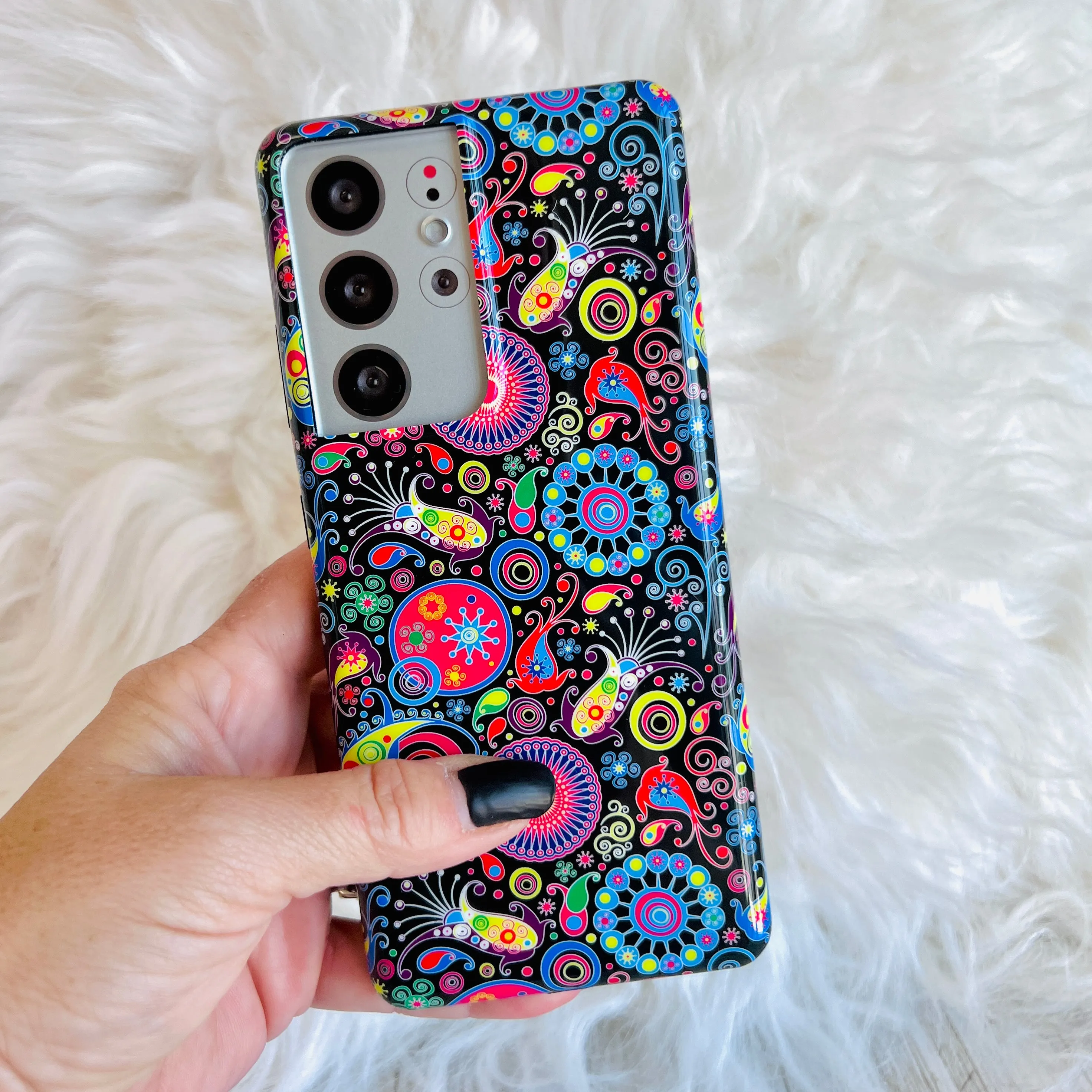 Black Paisley Case For Samsung Galaxy