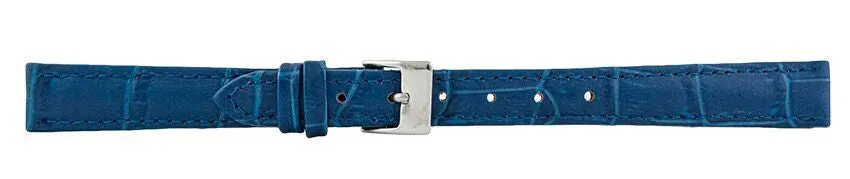 Blue Alligator Leather Watch Band 12mm 175842